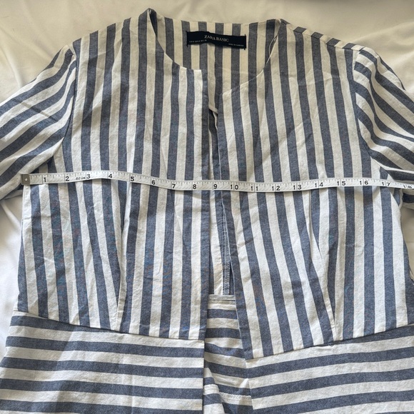 Zara Navy and White Striped Top - Picture 4 of 5